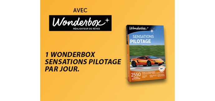 Roady: 18 coffrets Wonderbox "Sensation Pilotage" à gagner