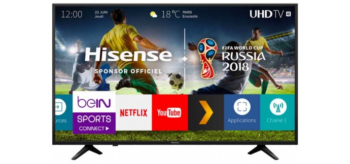 Conforama: Téléviseur Ultra HD 4K 126 cm HISENSE H50AE6000 à 399€ au lieu de 549€