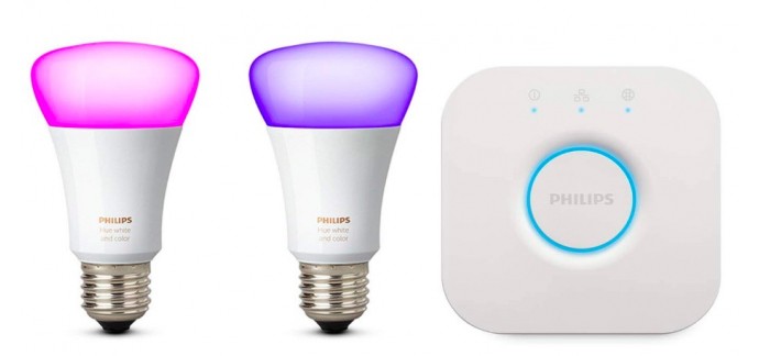 Amazon: Kit de Démarrage Philips Hue - 2 ampoules White & Color E27 + pont de connexion à 69,99€