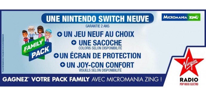 Virgin Radio: Un pack Family Nintendo Switch à gagner