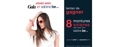 Gala:  8 montures solaire Sabine Be à gagner