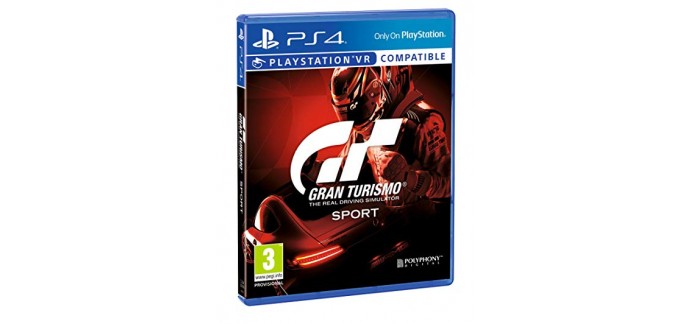 Cultura: Jeu PS4 Gran Turismo Sport VR à 19,99€ au lieu de 59,99€