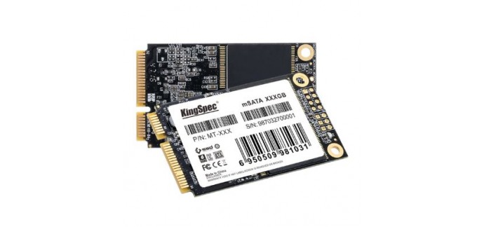 AliExpress: SSD Interne - KINGSPEC mSATA 64 Gb, à 16,26€ au lieu de 21,67€