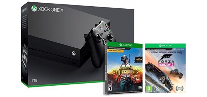 Amazon: Console Xbox One X + PUBG + Forza Horizon 3 à 449€