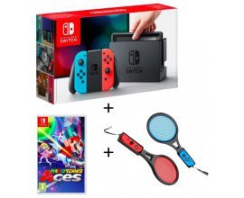 Auchan: Console Nintendo Switch Joy-con Néon + Mario Tennis Aces + Raquettes à 344,99€