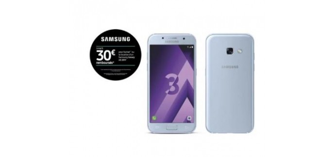 Rue du Commerce: Smartphone - SAMSUNG Galaxy A3 2017 Bleu, à 222,49€ au lieu de 309€