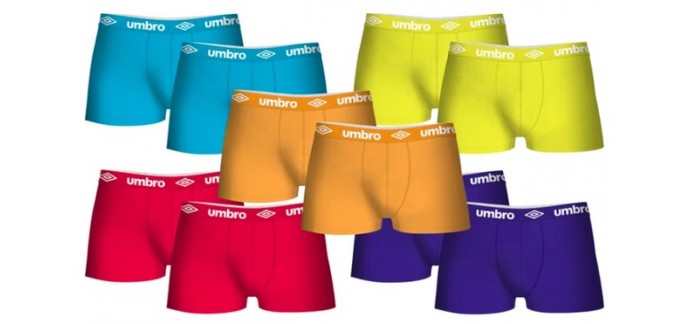 Groupon: Pack de 10 boxers de la marque Umbro en coton à 39,90€
