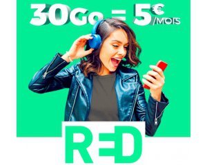 Showroomprive: Forfait Mobile RED by SFR Appels, SMS & MMS illimités + 30Go d'Internet à 5€ par mois à vie