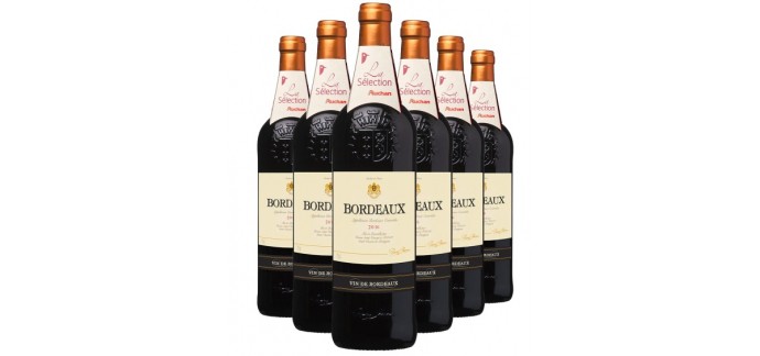 Auchan: Lot de 6 bouteilles Pierre Chanau Bordeaux Rouge 2016 75cl à 9,45€