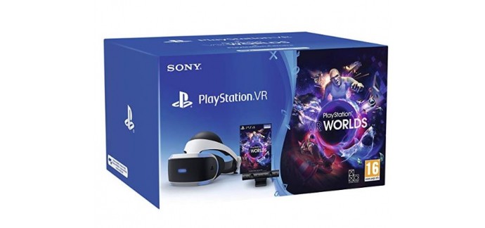 Amazon: Bundle PS4 - PS VR V2 + Camera + VR Worlds (Voucher), à 249,90€ au lieu de 299,99€