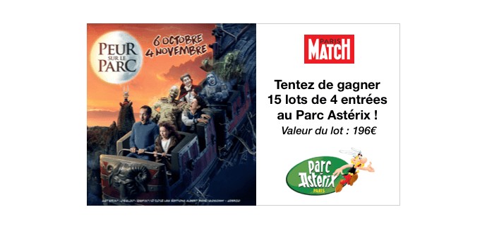 Paris Match: Des lots de 4 entrées pour le Parc Astérix à gagner