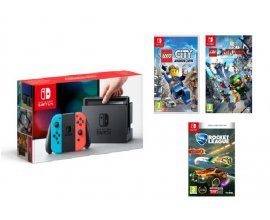 Auchan: Nintendo Switch Joy-Con Néon + Lego Ninjago + Lego City Undercover + Rocket League à 349,99€
