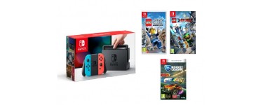Auchan: Nintendo Switch Joy-Con Néon + Lego Ninjago + Lego City Undercover + Rocket League à 349,99€