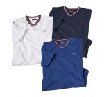 Atlas for Men: Lot de 3 Tee-Shirts Col V Cape Cod à 10€ au lieu de 33,50€