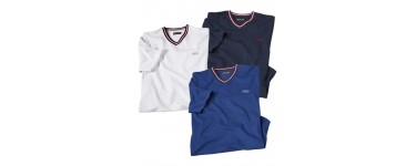 Atlas for Men: Lot de 3 Tee-Shirts Col V Cape Cod à 10€ au lieu de 33,50€