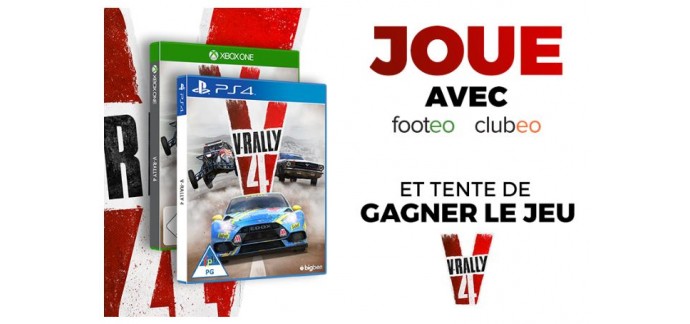 Footeo: 20 jeux V-Rally 4 pour PS4 et Xbox One à gagner
