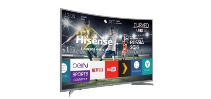 Cdiscount: TV LED UHD incurvée - HISENSE H49N6600 49", à 419,99€ au lieu de 469,99€