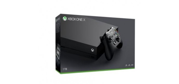 Amazon: Console Microsoft XBOX One  X 1 To Noir + jeux Gears of War 4 et State of Decay 2 à 339€