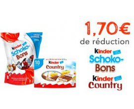 Kinder: Nombreux bons de réductions à imprimer sur les produits Kinder