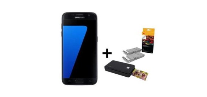 Cdiscount: Smartphone - SAMSUNG Galaxy S7 Noir + Pack Mini Imprimante Kodak, à 249€ au lieu de 334€