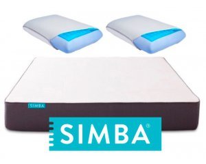 Simba Matelas: 2 oreillers à mémoire de forme avec gel rafraichissant pour l'achat d'un Matelas Hybrid