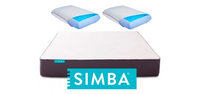 Simba Matelas: 2 oreillers à mémoire de forme avec gel rafraichissant pour l'achat d'un Matelas Hybrid