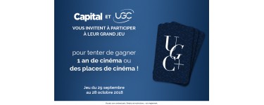 Capital: 1 an de cinéma chargé sur une carte UGC à gagner