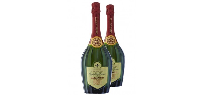 Auchan: Lot de 2 bouteilles Champagne Brut Charles Lafitte Orgueil De France à 35,90€