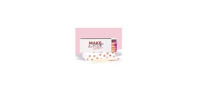 My Jolie Candle: Une boîte d'allumettes "Make a Wish" offerte dès 25€ d'achat