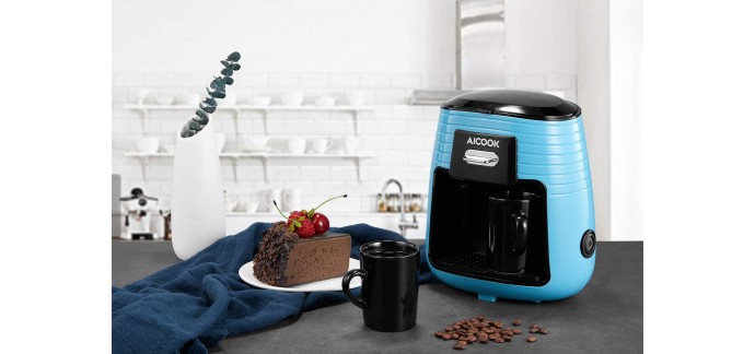 Amazon: Mini cafetière électrique Aicook avec 2 tasses en céramique à 24,99€ au lieu de 69,99€