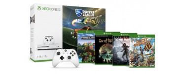 Microsoft: Pack Xbox One S 1 To Rocket League  + 2e manette + 4 jeux à 299 €
