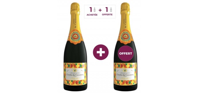 Cdiscount: 1 bouteille de Champagne Charles de Cazanove Cazanova Arlequin Brut AOC achetée = 1 offerte