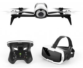 Mistergooddeal: Drone Parrot Bebop 2 Blanc + Skycontroller 2 + Cockpit Glasses à 319,99€