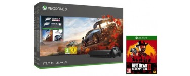 Amazon: Pack Xbox One X 1 To + 3 jeux (Forza Horizon 4, Forza Motorsport 7 et Red Dead Redemption 2) à 449€
