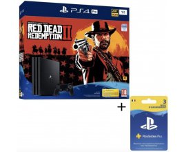 Cdiscount: Pack PS4 Pro 1To Noire + Red Dead Redemption 2 + Abonnement Playstation Plus 3 Mois à 439,99€