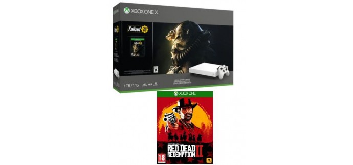 Boulanger: [Précommande] Console Xbox One X 1To Blanche + Fallout 76 + Red Dead Redemption 2 à 449,99€