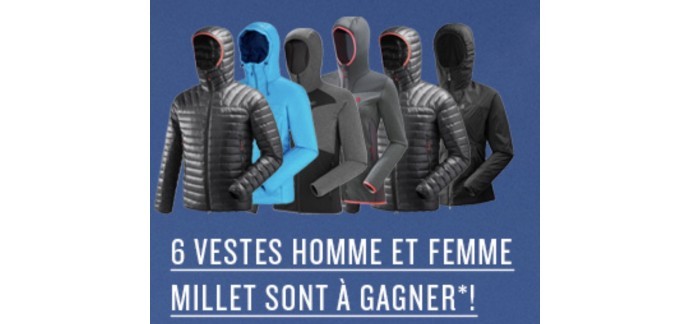 Millet: 6 doudounes ou polaires Millet pour femme et homme à gagner
