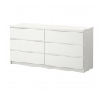 IKEA: Commode 6 tiroirs, blanc MALM à 99€ 
