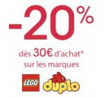 Oxybul éveil et jeux: 20% de remise dès 30€ d'achat sur les marques LEGO et Duplo
