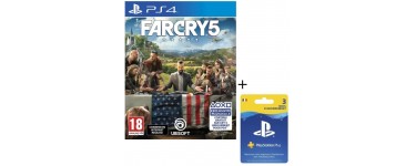 Cdiscount: Jeu PS4 Far Cry 5 + Abonnement Playstation Plus 3 Mois à 39,99€ 