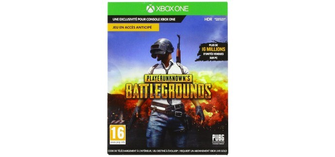 Amazon: Jeu Xbox One - PlayerUnknown's Battleground au prix de 10,99€ au lieu de 29,99€