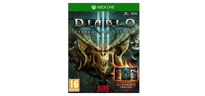 Amazon: Jeu XBOX One - Diablo III: Eternal Collection, à 29,99€ au lieu de 39,99€