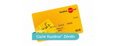 Kadéos Edenred: 78 cartes cadeaux Kadéos Zénith d'une valeur de 50€ à gagner