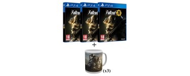 Auchan: 3 Jeux PS4 Fallout 76 + 3 Mugs offert au prix de 120€ au lieu de 179,94€ 