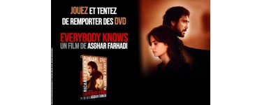 Allociné: 10 DVD du film "Everybody Knows" à gagner