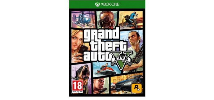 Cultura: Jeu Xbox One GTA V à 18,99€