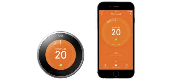 Leroy Merlin: Thermostat connecté et intelligent NEST (contrôlant le chauffage et l'eau chaude) à 199€