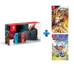 Rue du Commerce: Console Nintendo Switch Couleurs + Mario & Lapins Crétins + Dragon Ball FighterZ à 347,39€