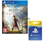 Cdiscount: Pack Jeu PS4 Assassin's Creed Odyssey + Abonnement PlayStation Plus 12 mois à 73,99€ 