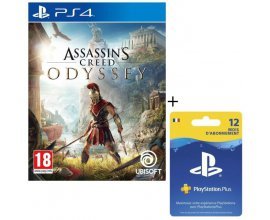 Cdiscount: Pack Jeu PS4 Assassin's Creed Odyssey + Abonnement PlayStation Plus 12 mois à 73,99€